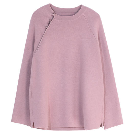 牧衣游原创 纯净羊毛毛织套头衫冬新款软糯简约复古文艺上衣 锦婳 商品图4