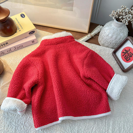 2026年马年新年【新年款超厚拜年服】女童开衫外套A类冬款加厚加绒童装中国风红色80-140★ 商品图4