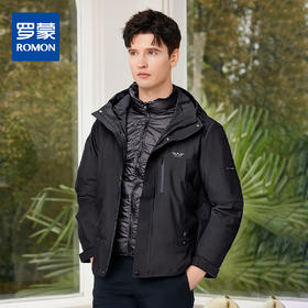 【可拆卸内胆】罗蒙羽绒服男士冲锋外套羽绒服一衣多穿保暖舒适时尚工装外套