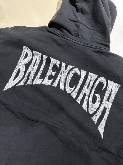 中性款做旧logo连帽卫衣he004 商品图2