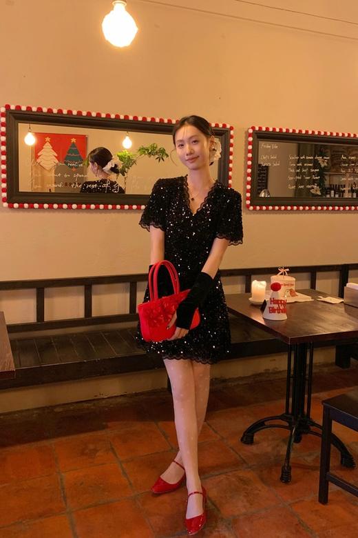 ELLA JADE 名媛礼服亮片小黑裙连衣裙 21886 商品图2