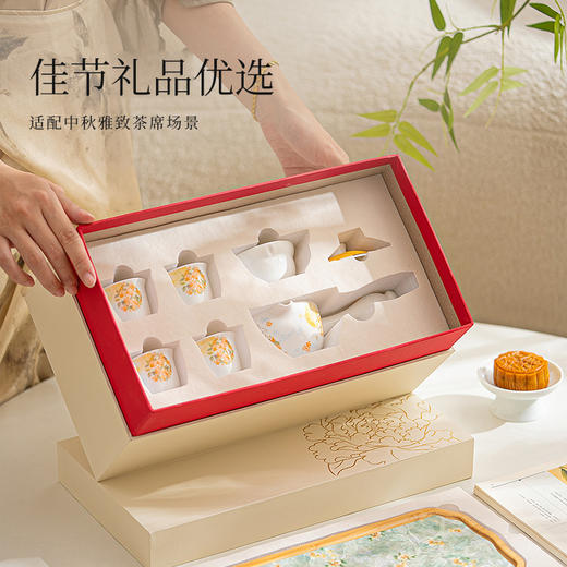 5头花团锦兔旋转茶具 商品图5