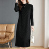 黑色半高领连衣裙女冬季2026新款大码女士打底毛衣长裙配大衣裙子 商品缩略图2
