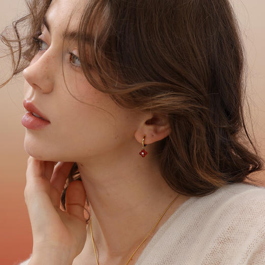 ARSIS丨 幸运符号系列 鸿运四叶草耳圈 商品图3