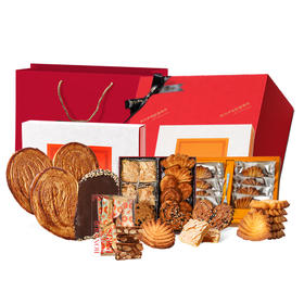 【女神节】乔尔卢布松 糕点礼盒（大蝴蝶酥+四重奏+太妃糖+孔雀酥）560g