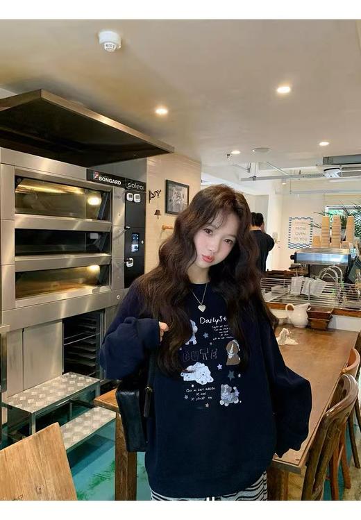 【工艺卫衣】egg品牌爆款～狗狗印花短款卫衣-喜出 商品图2