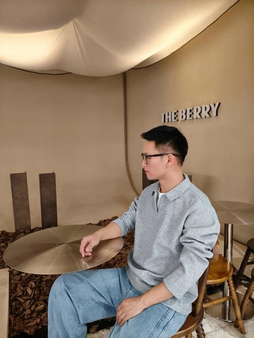 【格桑米Gesamy男士假两件Polo衫】家里老公也能时尚起来❗品牌直发 ✅320g高克重华棉面料 肌理紧密 柔软触感✅假两件Polo领设计，商务绅士又通勤 商品图5