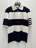 男款条纹针织短袖polo衫la022 商品缩略图0