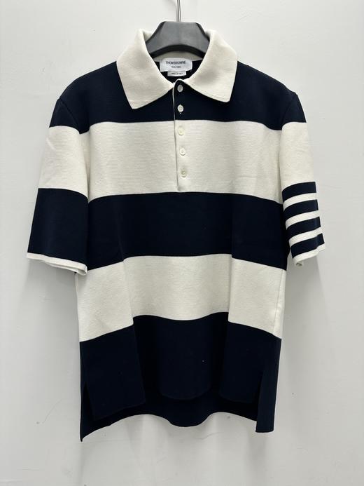 男款条纹针织短袖polo衫la022 商品图0