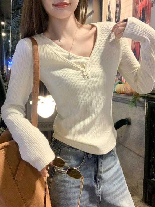 <曾小咸推荐> 现货秒杀！微信超特价！不规则v领针织打底衫 日常119.99 立减60 秒杀59.99！ 商品图11