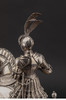 独角鹿西洋古董1927年英国伦敦出品纯银精雕「长矛骑士」主题雕像摆件一对 商品缩略图6