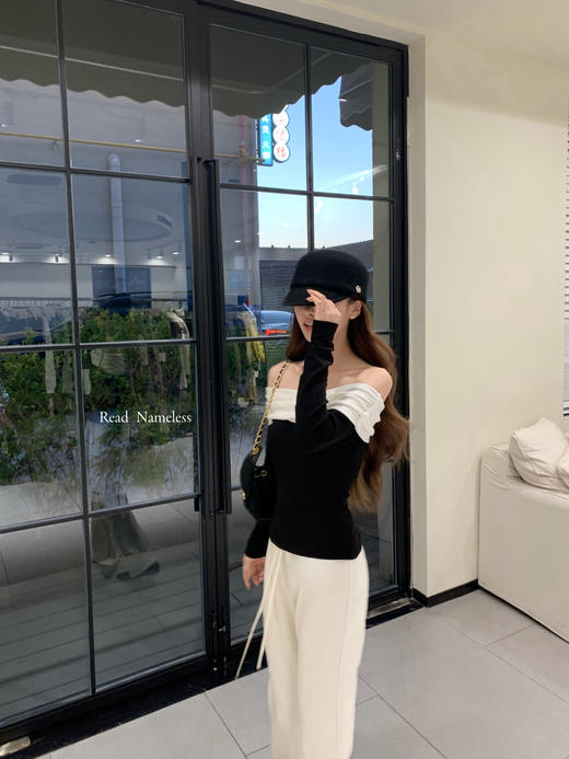 Read Nameless /年底聚会必备遮手臂可露肩赫本上衣2025/12/1 商品图11