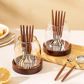 摩登主妇304不锈钢水果叉子水果签收纳罐轻奢高级感小勺子甜品叉