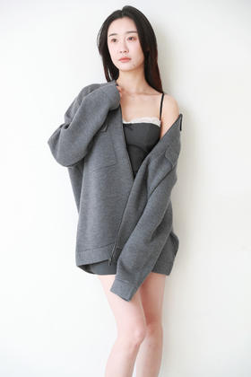 全羊毛+双拉链，干部老钱风羊毛夹克。复古翻领大口袋外套C120168