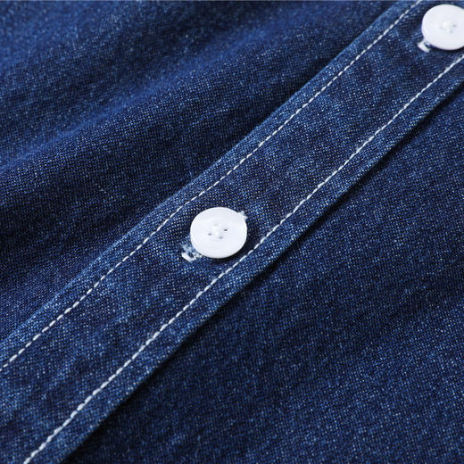 GXG男装秋季时尚工装通勤休闲衬衣男式纯棉牛仔外套长袖衬衫K&C 商品图6