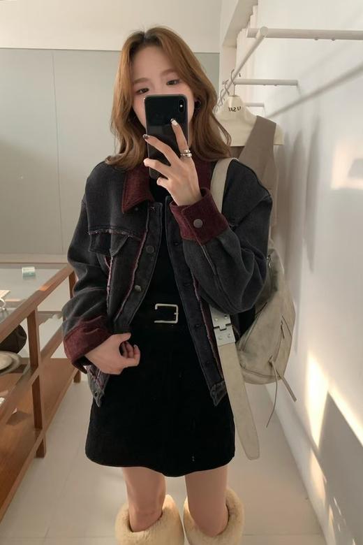 Kai & Kiera 复古港风加绒百搭洋气牛仔外套 21878 商品图2