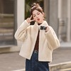 立领皮毛一体短外套，韩系超好看温暖百搭毛毛外套HR-LNS9785 商品缩略图4