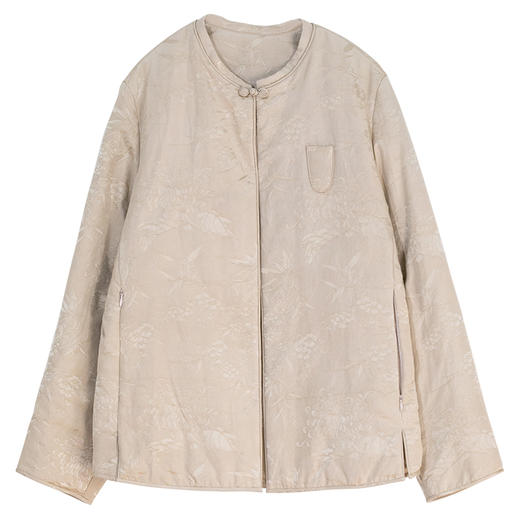 牧衣游原创 丝棉提花95级高蓬松红嘴雁绒羽绒服外套保暖质朴 浅巷 商品图4