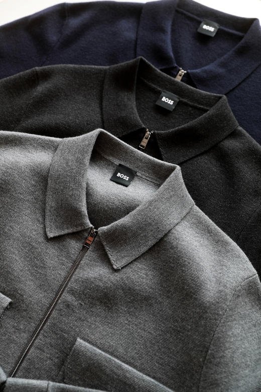 全羊毛+双拉链，干部老钱风羊毛夹克。复古翻领大口袋外套C120168 商品图4