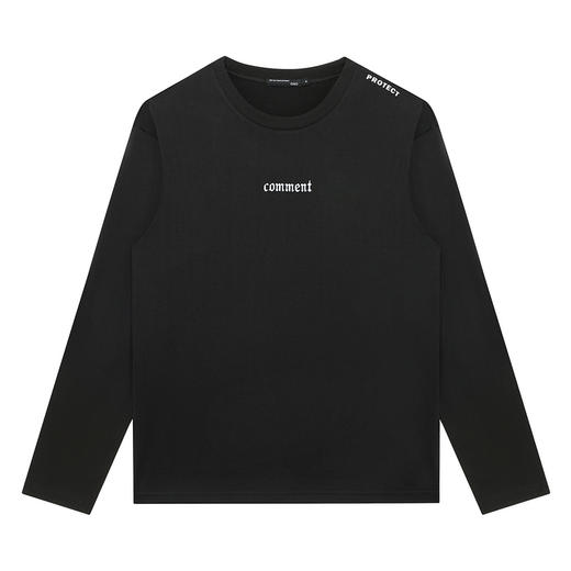 GXG男装【纯棉】秋季简约字母男士圆领休闲长袖t恤上衣K&C 商品图3