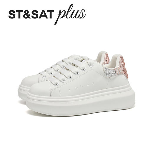 星期六26春新款精致渐变闪钻鞋尾小白鞋SSE1112001 商品图12