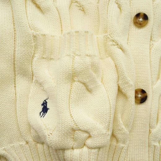 【秒杀价已调 直接拍】永恒的经典款 拉夫劳伦 POLO 女装 秋冬女士复古粗格绞花编结棉 针织开衫 商品图7