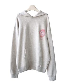 中性款印花加绒连帽卫衣hu009