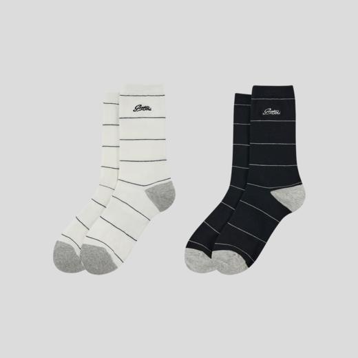 GOODBAI 'RETRO LOGO'条纹中筒袜 商品图0