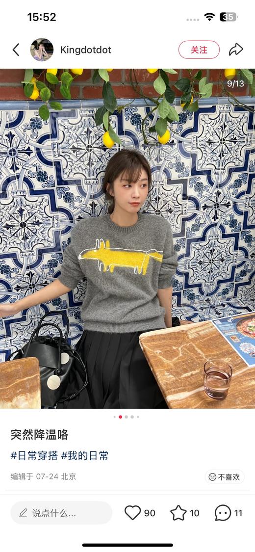 一店d 小众设计师品牌IIIVIVINIKO小狐狸套头毛衣❗️福利安排 好有趣的毛衣设计 可爱又古怪 有它在 感觉整个秋冬也都温柔了不少 相信毛衣控都对这种可可爱爱的设计没有抵抗力吧 商品图10