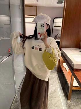 🔥🔥🔥奥粒绒【重工刺绣】95%棉 2025 爆款可爱kitty加绒宽松短款卫衣-喜出