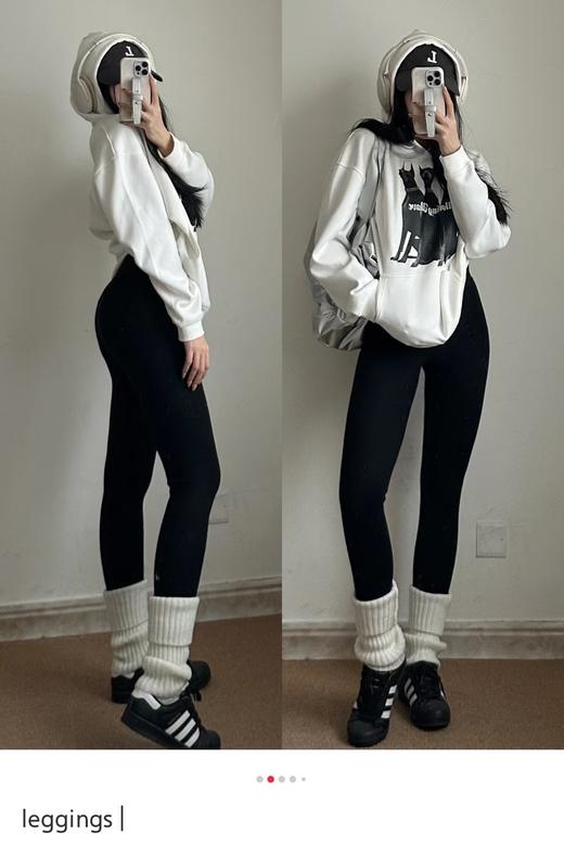 一店d 𝐭𝐡𝐞 𝐫𝐨𝐰万能打底裤‼️这条裤真的火爆欧美圈儿  真的巨巨巨舒服，超级好穿，颠覆你的认知的那种，因为它并非传统意义上的加绒裤，而是自身磨毛带绒感 给你羊绒的手感！ 商品图14