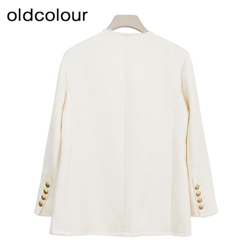 oldcolour欧珂冬季高级感时尚气质优雅纯色中外套女BQ480416A1 商品图1