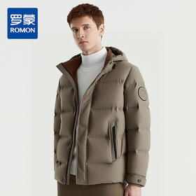 罗蒙男士连帽羽绒服90鸭绒聚热锁温御寒加厚保暖休闲日常羽绒棉服外套