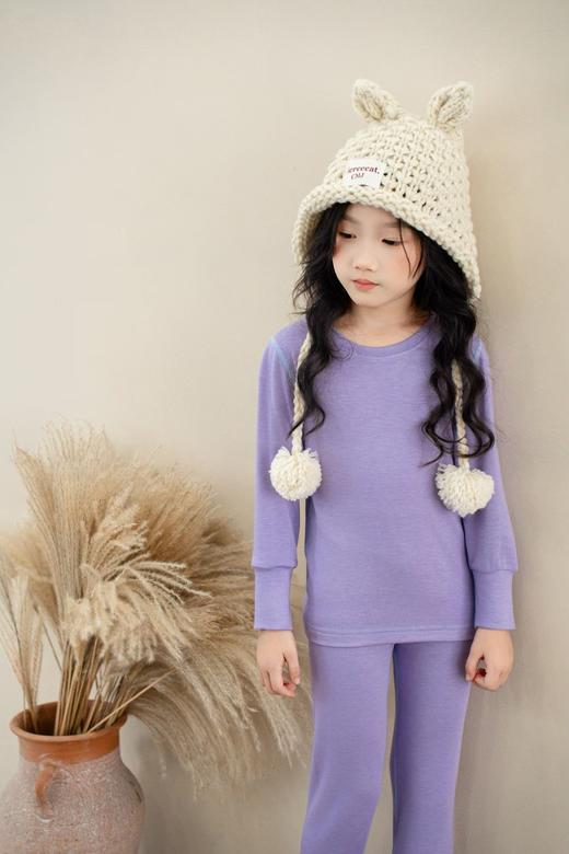 2025秋冬自发热敏感肌羊毛羊绒蛋白儿童保暖秋衣秋裤内衣套装 商品图2