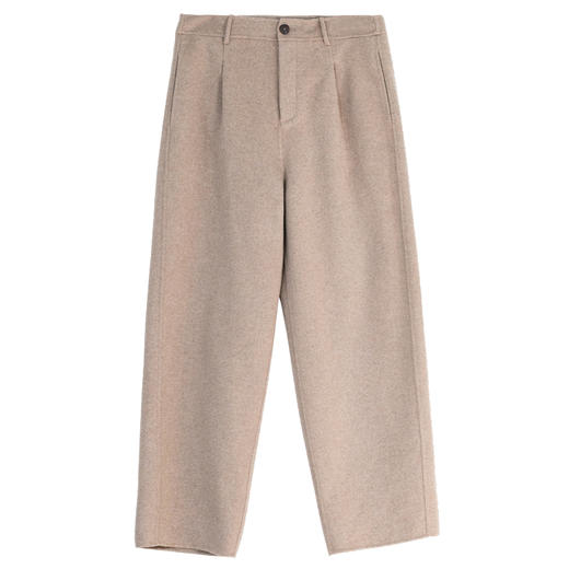 牧衣游原创 双面呢裤子女冬季新款软糯厚实保暖宽松休闲裤 影月幽 商品图4