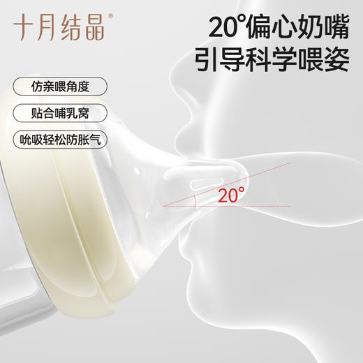 玻璃奶瓶防胀气专利新生婴儿宝宝用放呛奶嘴0-6个月以上 商品图2