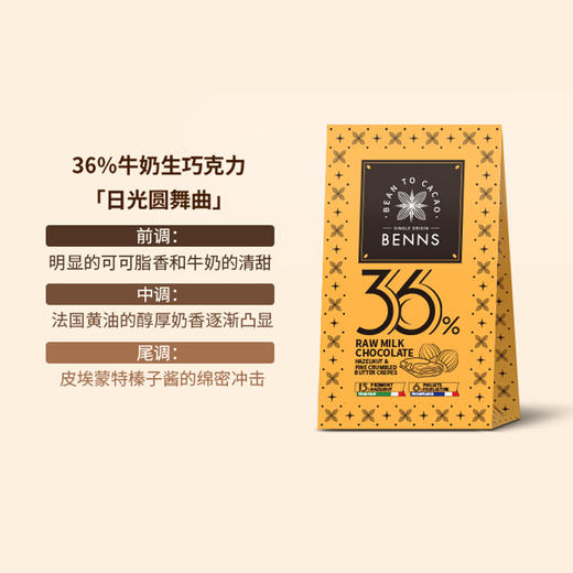 贝纳丝榛子黄油薄脆牛奶生巧克力制品36g 商品图1