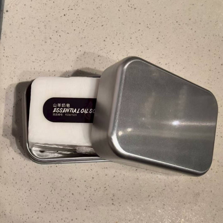 代字行 行舟便携旅行皂盒 银色