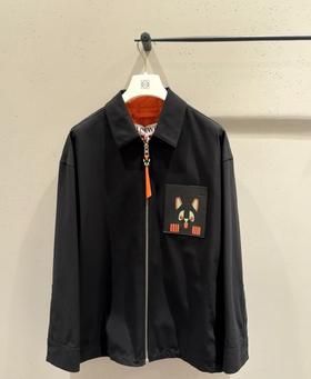 男款拉链翻领外套he014