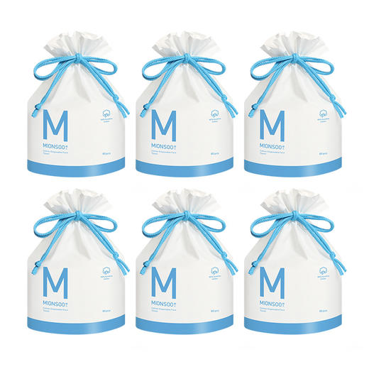 棉上卷筒式洗脸巾一次性加厚棉柔巾80抽/卷*6卷M1009 商品图0