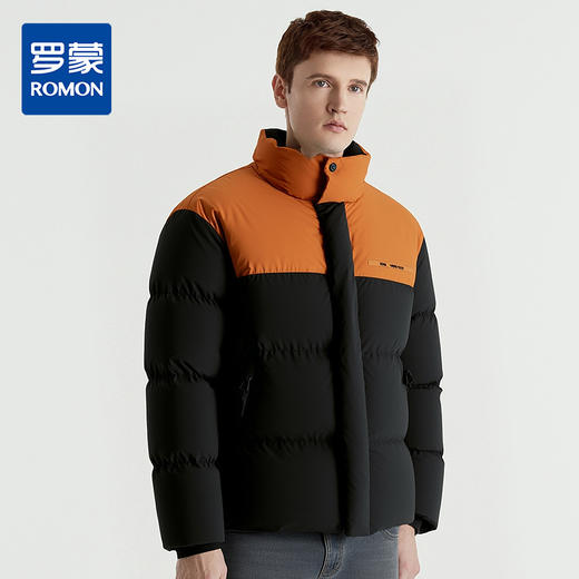罗蒙冬季羽绒服立领90白鸭绒棉服时尚休闲版型潮男百搭日常保暖舒适羽绒外套 商品图0