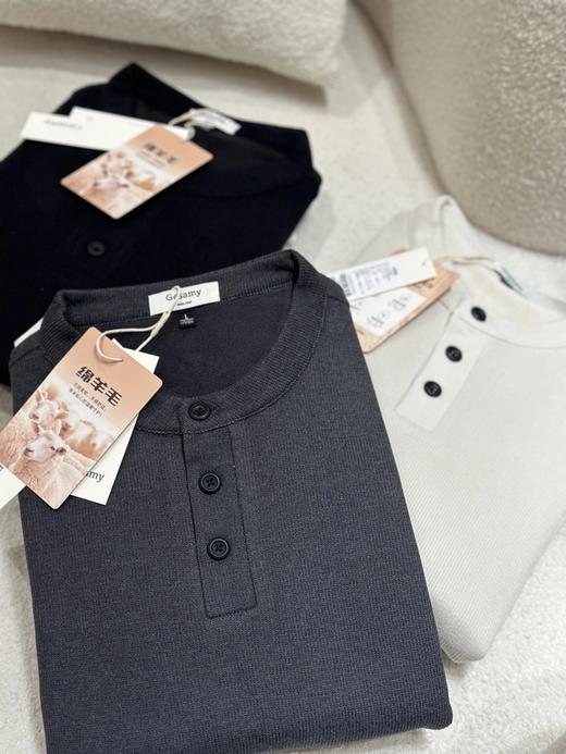 【格桑米Gesamy男士加绒圆领卫衣】嘉尔同款❗加厚羊毛复合一体暖绒，单件克重达500g+，外穿内搭都优秀 商品图6