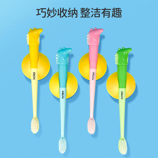 青蛙2-12岁儿童软毛牙刷套装750鳄鱼宝宝牙刷1支装（颜色随机） 商品图4
