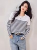 【超值特卖】黑白条纹长袖百搭打底衫-喜出 商品缩略图0