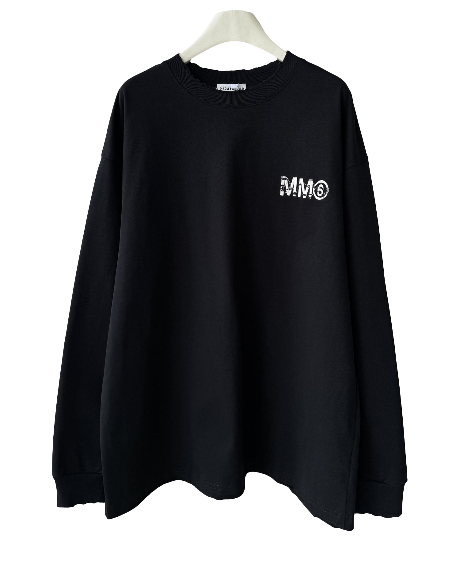 中性款纯棉刺绣破损卫衣oversize版he016