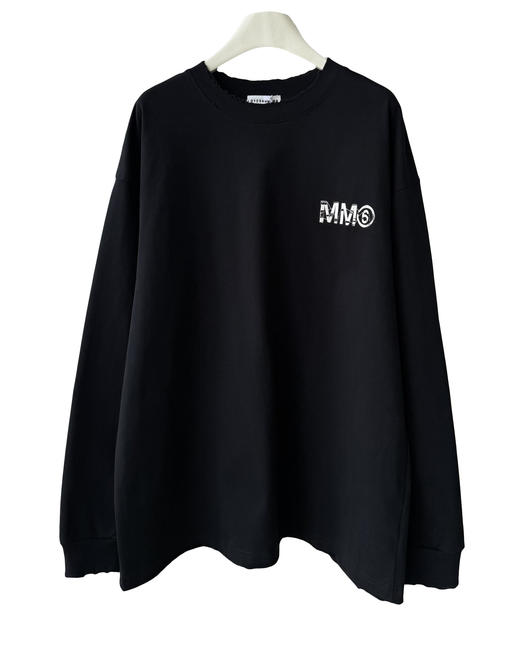 中性款纯棉刺绣破损卫衣oversize版he016 商品图0