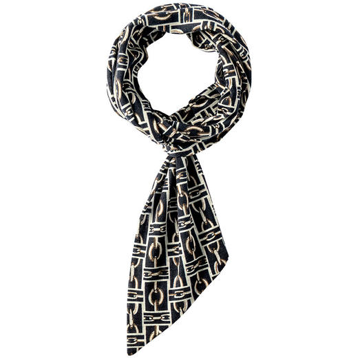 丁摩 双层纯羊毛细窄小长条围巾百搭羊毛领带1150 商品图4