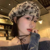 雀说 豹纹小盆帽百搭风户外出行保暖加厚毛绒帽MM2908 商品缩略图3