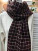 MH竹纤维女士时尚小格子流苏围巾67108 商品缩略图7