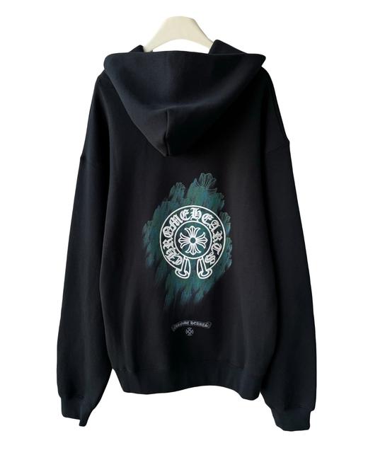 中性款印花加绒连帽卫衣he009 商品图1